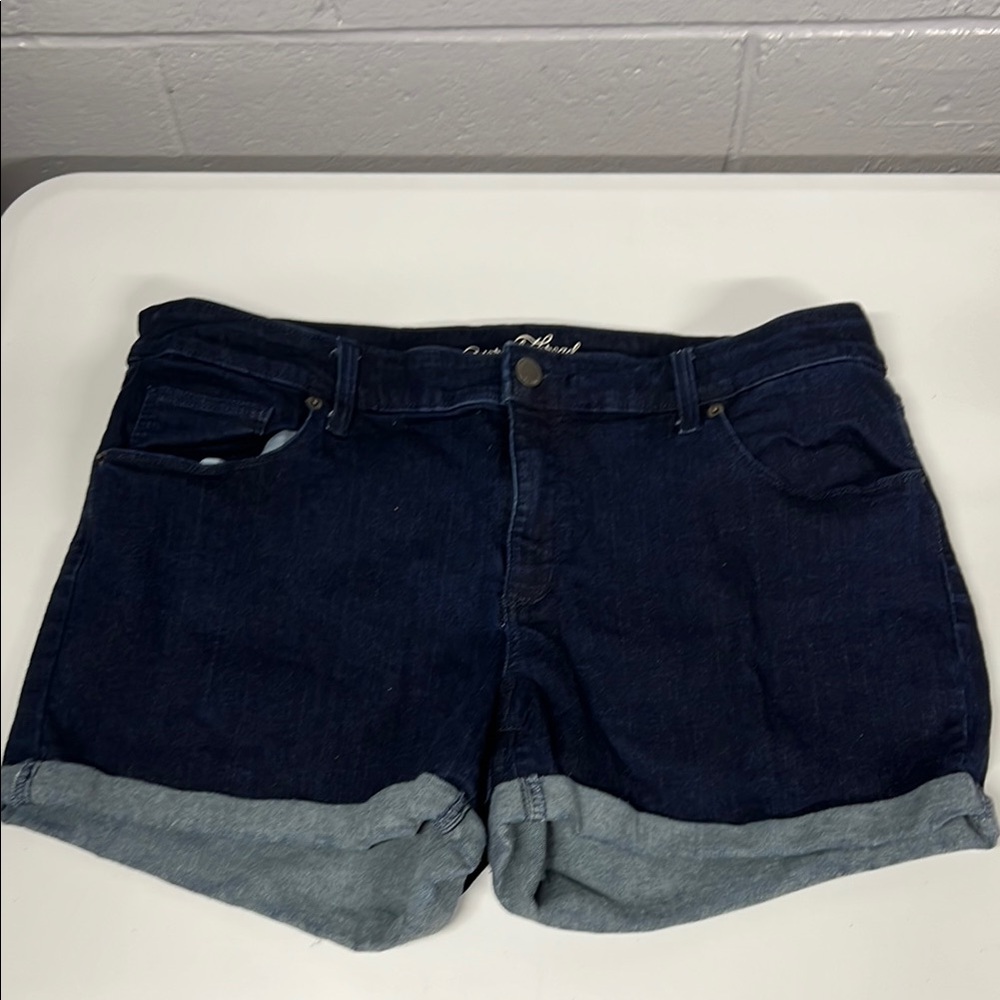 Dark Blue Denim Women's Shorts